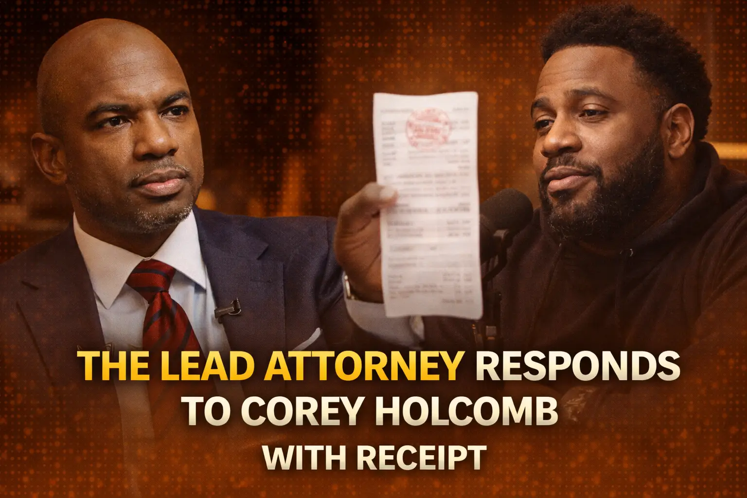 Corey Holcomb vs The Lead Attorney: The “Receipts” Dispute Explained — Pulse of Fame
